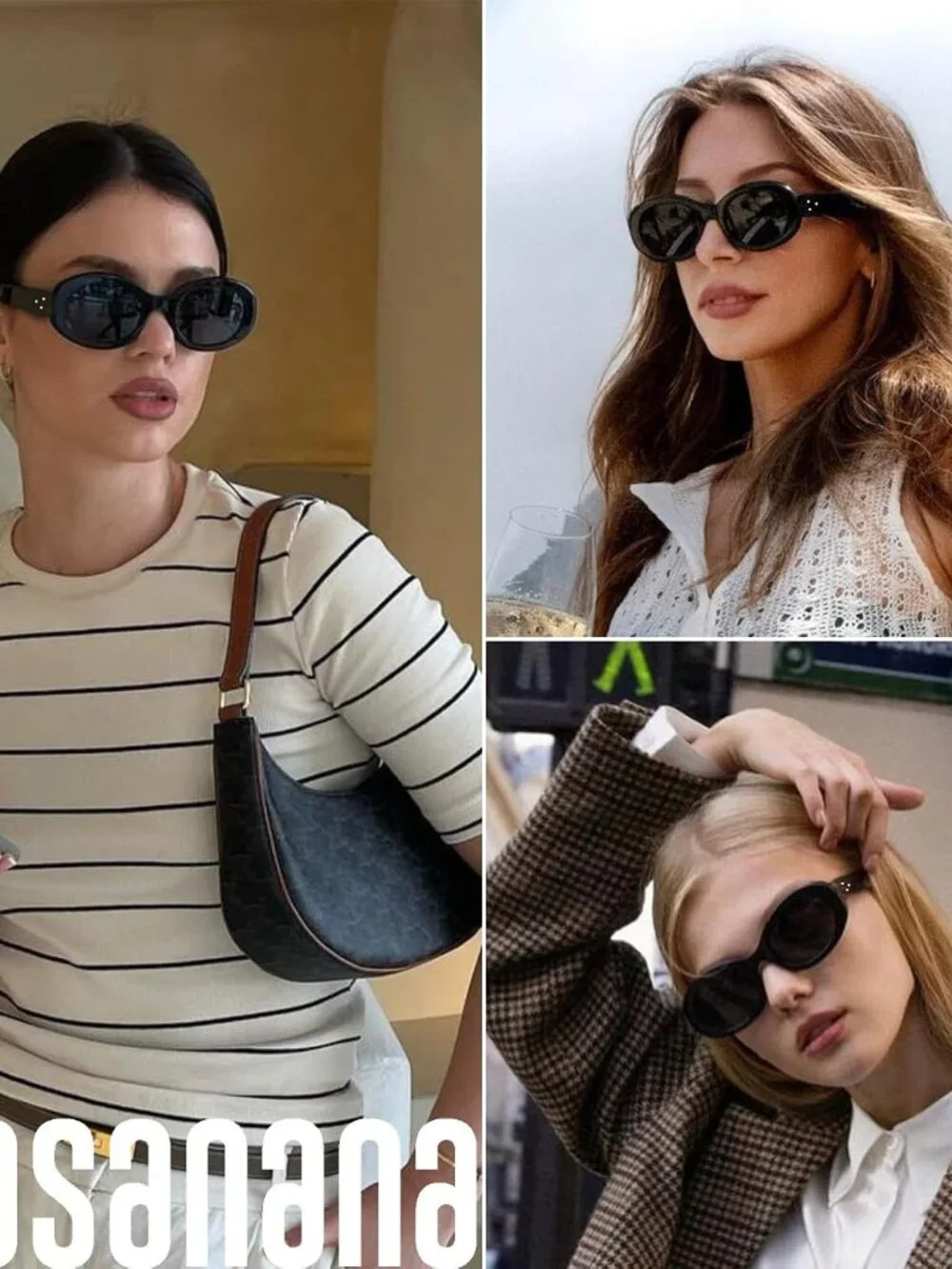 Fashionable Women's Oval Sunglasses - Lightweight Retro Style with UV Protection